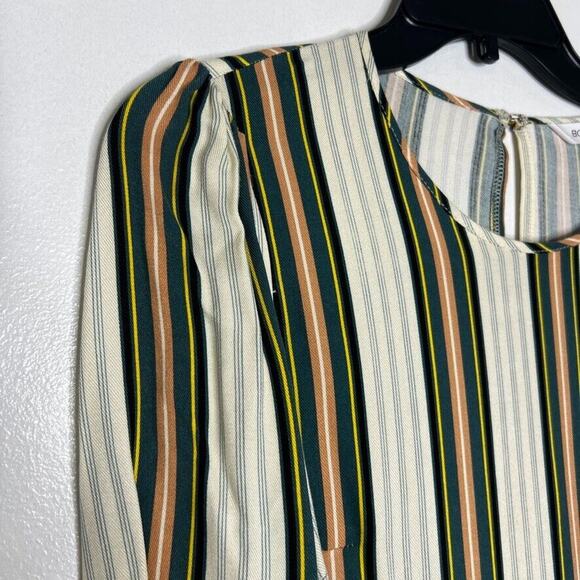 BCBG Generation Women's XS Asymmetrical Striped Long Sleeve Dress NEW - Picture 3 of 10